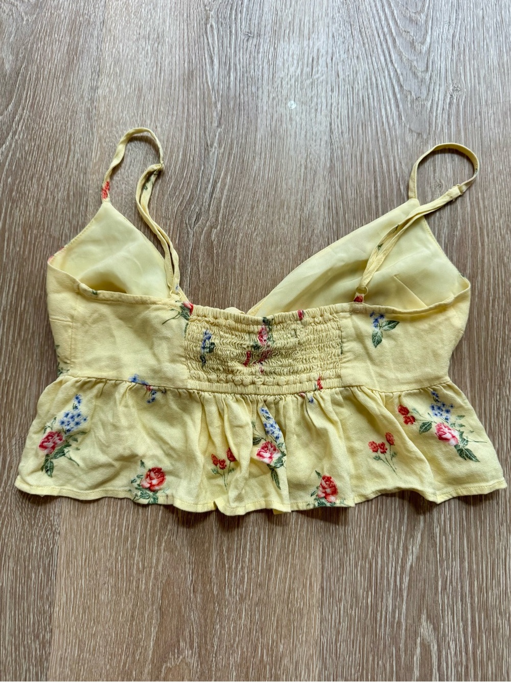 Forever 21 Yellow Floral Tie-Front Camisole - Picture 2 of 5